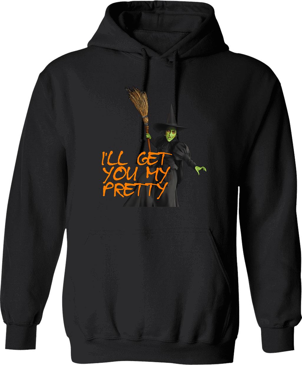 Funny Witch Don't Make Me Drop A House On You Halloween Gift Hoodie - Black
