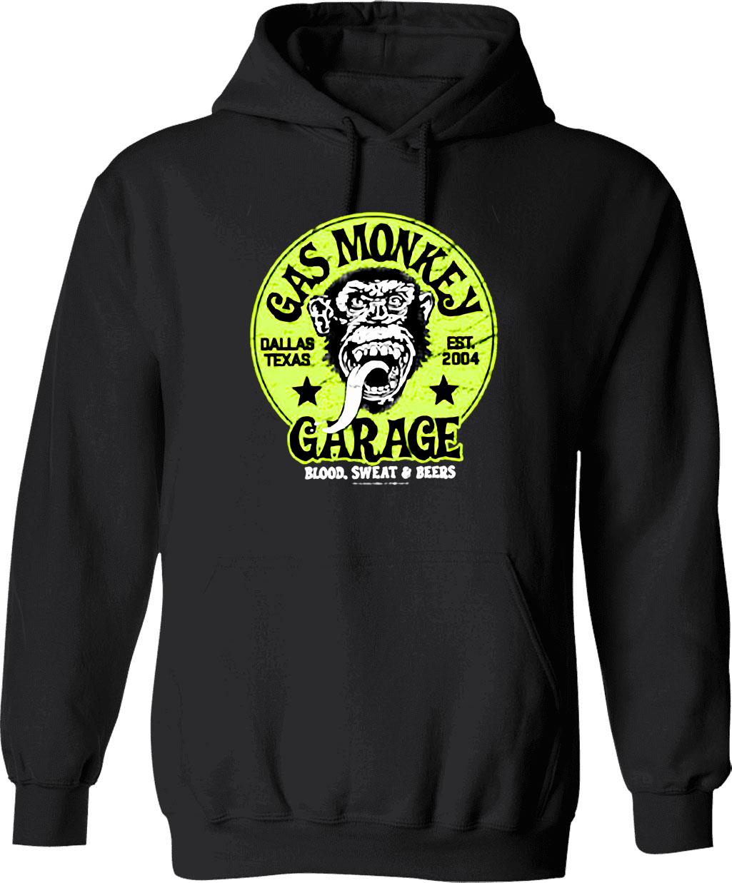 Gas Monket Hoodie - Retro Graphic Pullover Hoodie for Men & Women - Black