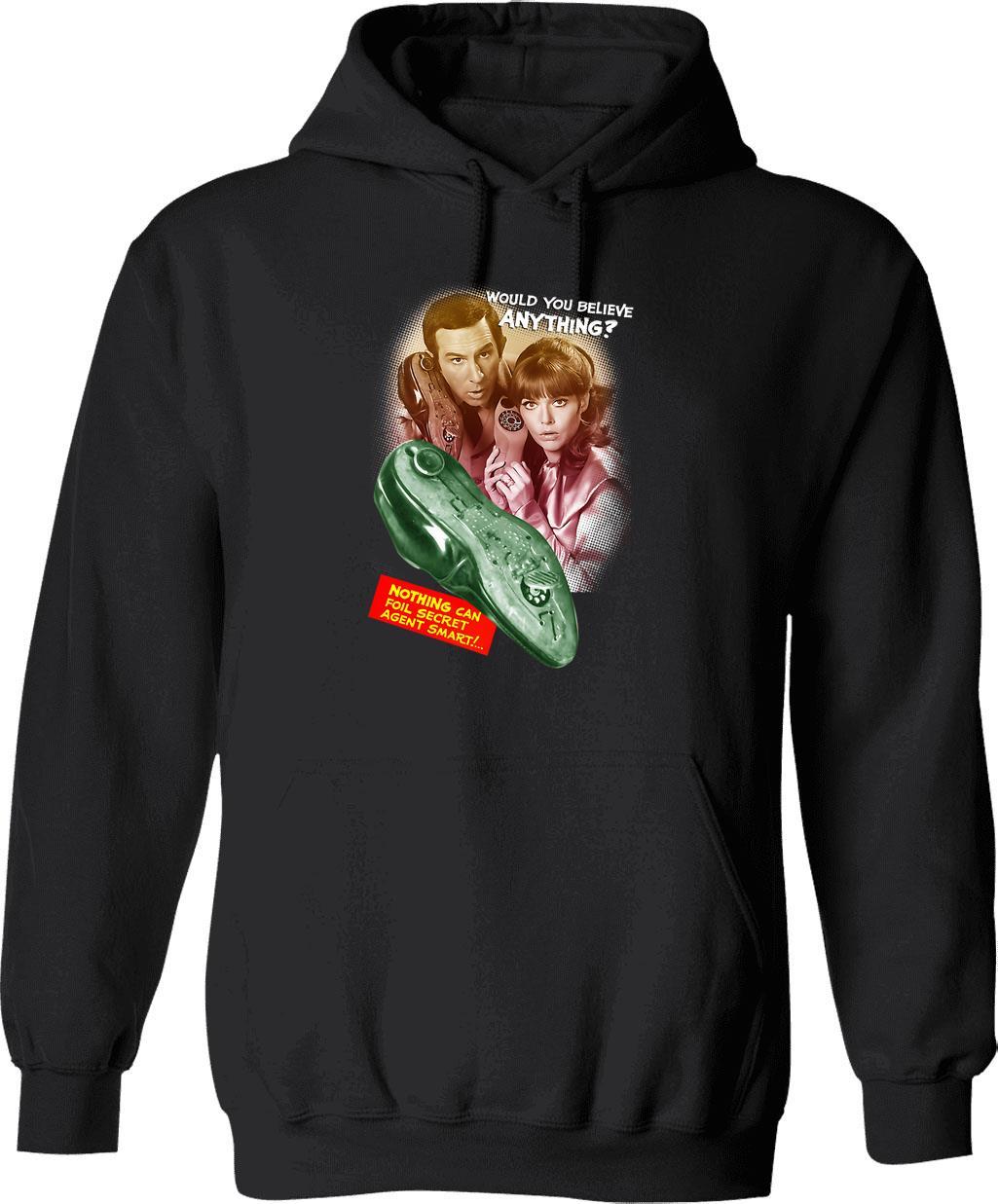 Get Smart Hoodie - Retro Graphic Pullover Hoodie for Men & Women - Black