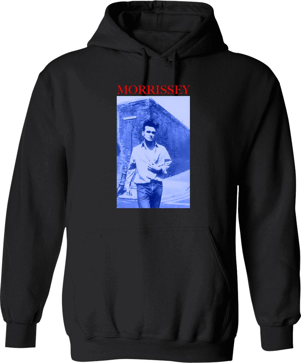 Gift Idea Morrissey Silkscreened 1992 North American Tour Gift for Birthday Graphic Pullover Hoodie - Black