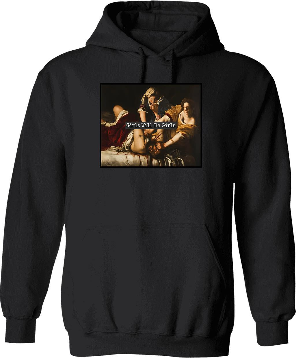 Girls Love My Swag (1) Hoodie - Retro Graphic Pullover Hoodie for Men & Women - Black