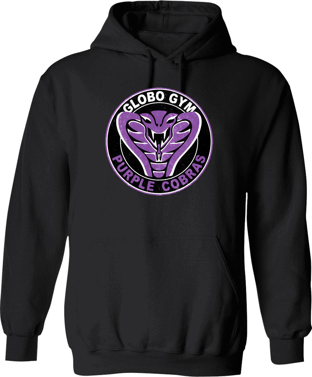 Globo Gym - Purple Cobras Vintage Logo Hoodie - Black