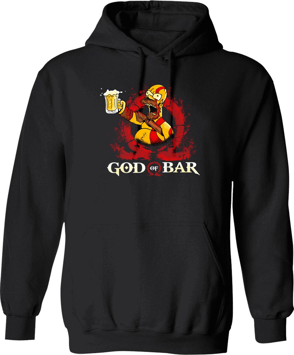 God of Bar Homer-Sim.Pson Parody KRA-TOS Funny God.of.War Hoodie Graphic Pullover Hoodie - Black