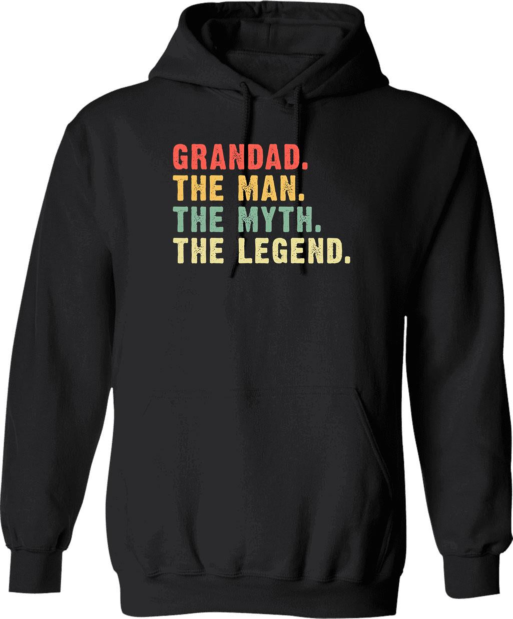 Gramps Like A Grandpa Only Cooler Vintage Retro Hoodie - Black