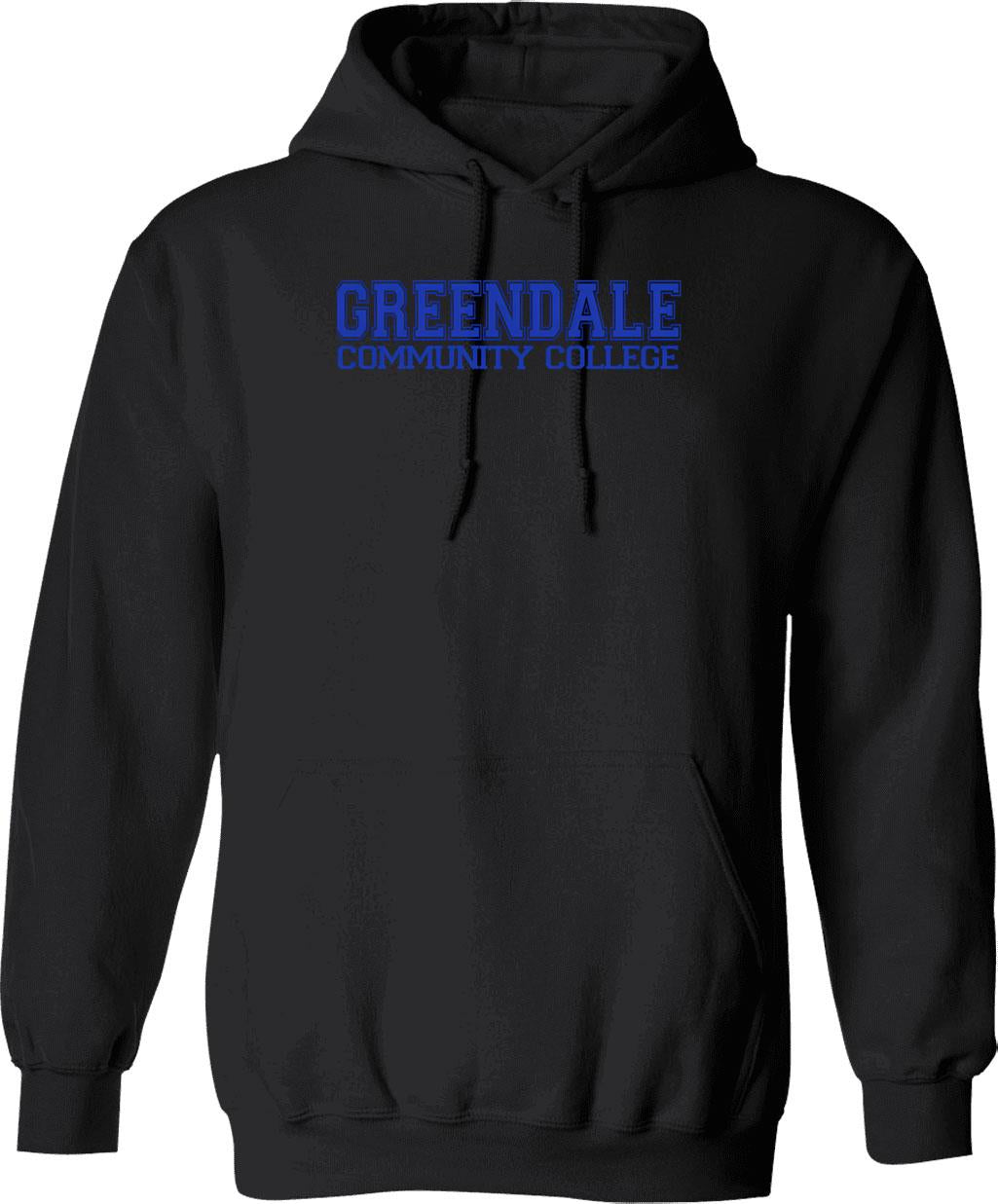 Greendale College Jersey Hoodie - Retro Graphic Pullover Hoodie for Men & Women - Black
