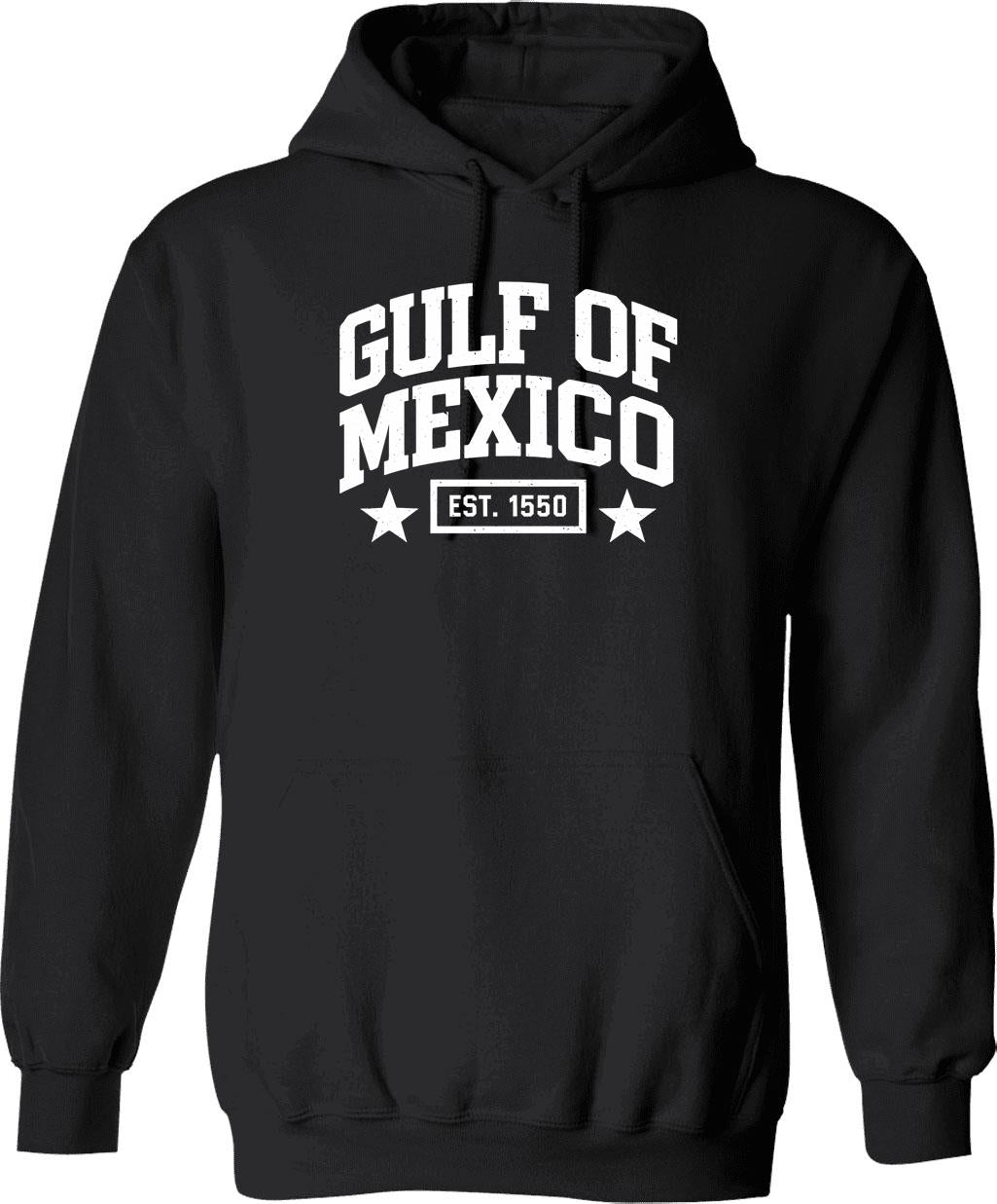 Gulf Of Mexico Hoodie - Retro Graphic Pullover Hoodie for Men & Women - Black