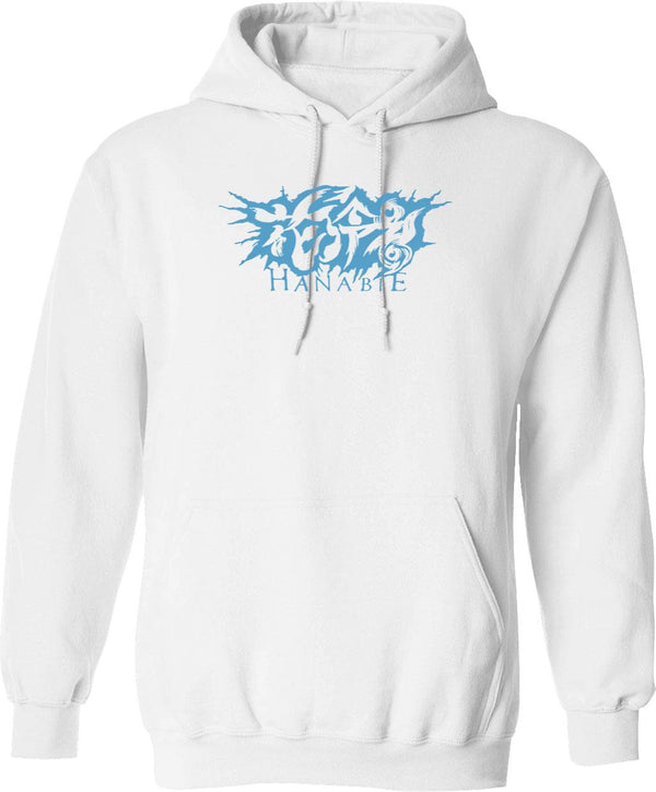 Hanabie Graphic Pullover Hoodie - White