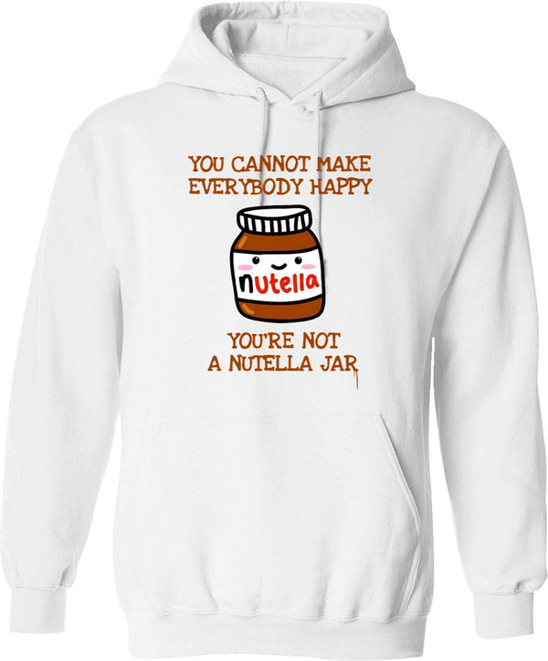 Happy Nutella Jar Graphic Pullover Hoodie - White
