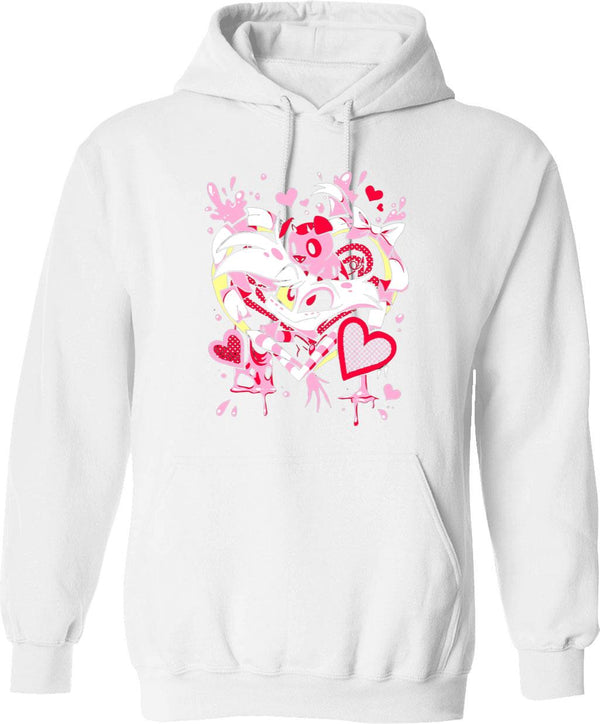 Hazbin Hotel Angel Dust Classic Graphic Pullover Hoodie - White