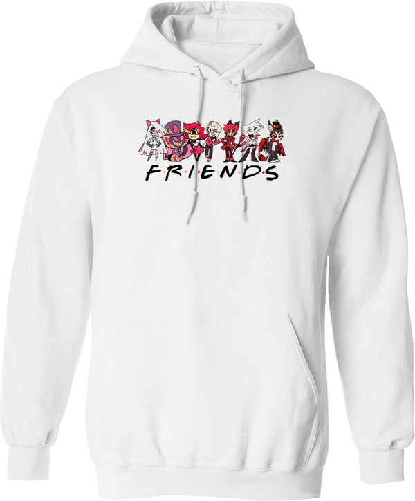 Hazbin Hotel Friend Hoodie Graphic Pullover Hoodie - White