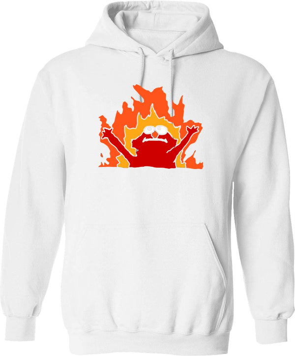 Hellmo Funny Cake Meme Graphic Pullover Hoodie - White