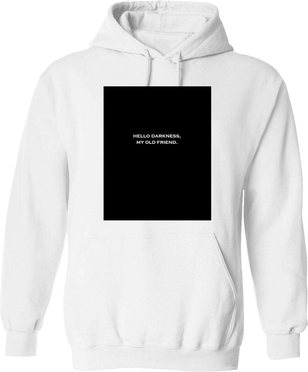 Hello Darkness My Old Friend Skull Vintage Hoodie - White