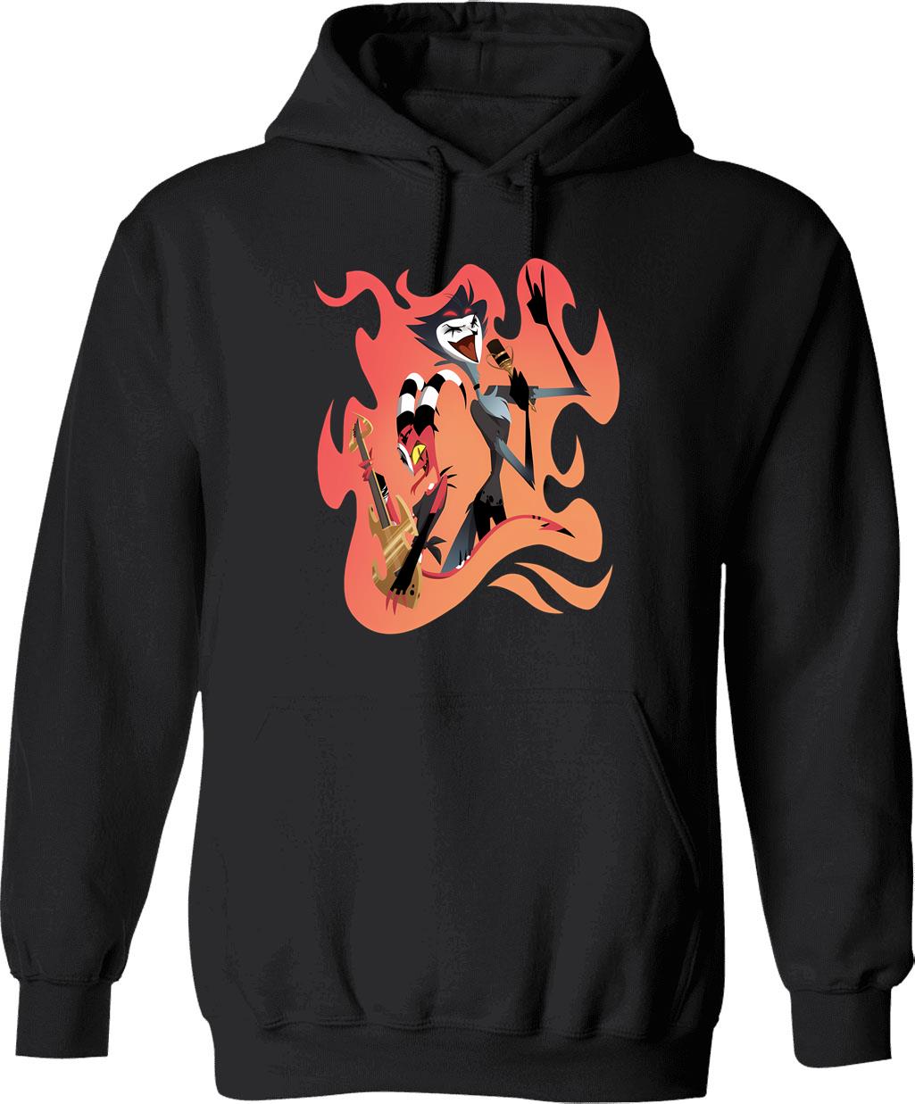 Helluva Boss - Blitzo Stolas Rock Graphic Pullover Hoodie - Black