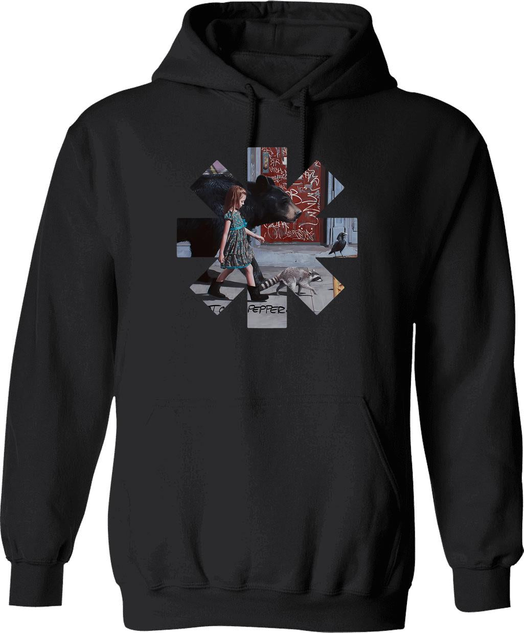 Hot Honey Hoodie - Retro Graphic Pullover Hoodie for Men & Women - Black