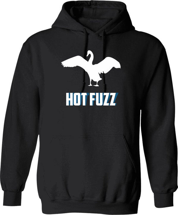 Hott Fuzz Minimal Graphic Pullover Hoodie - Black