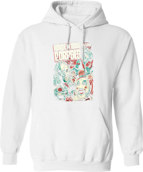 House of 1000 Corpses Fried Chicken and Gasoline Graphic Pullover Hoodie - White