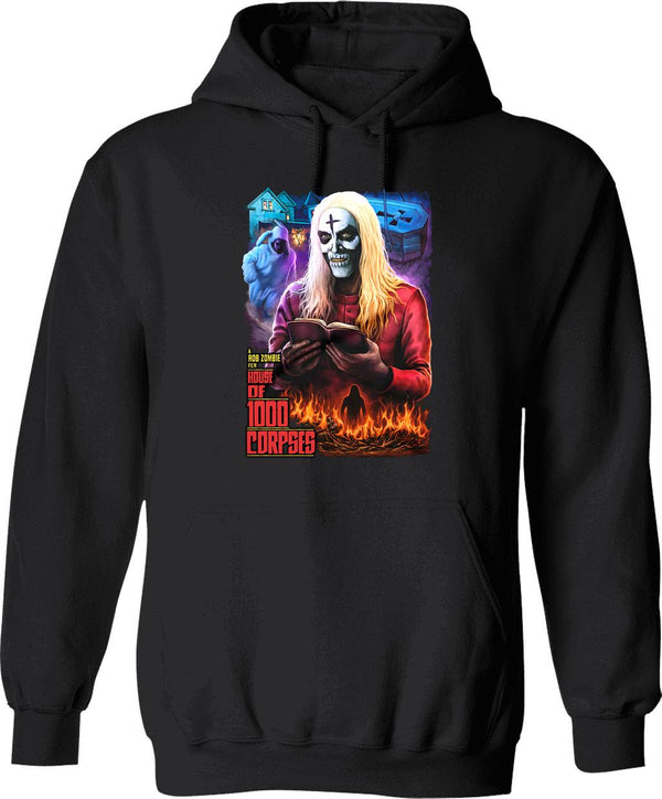 House of 1000 Corpses No Funny Books Graphic Pullover Hoodie - Black
