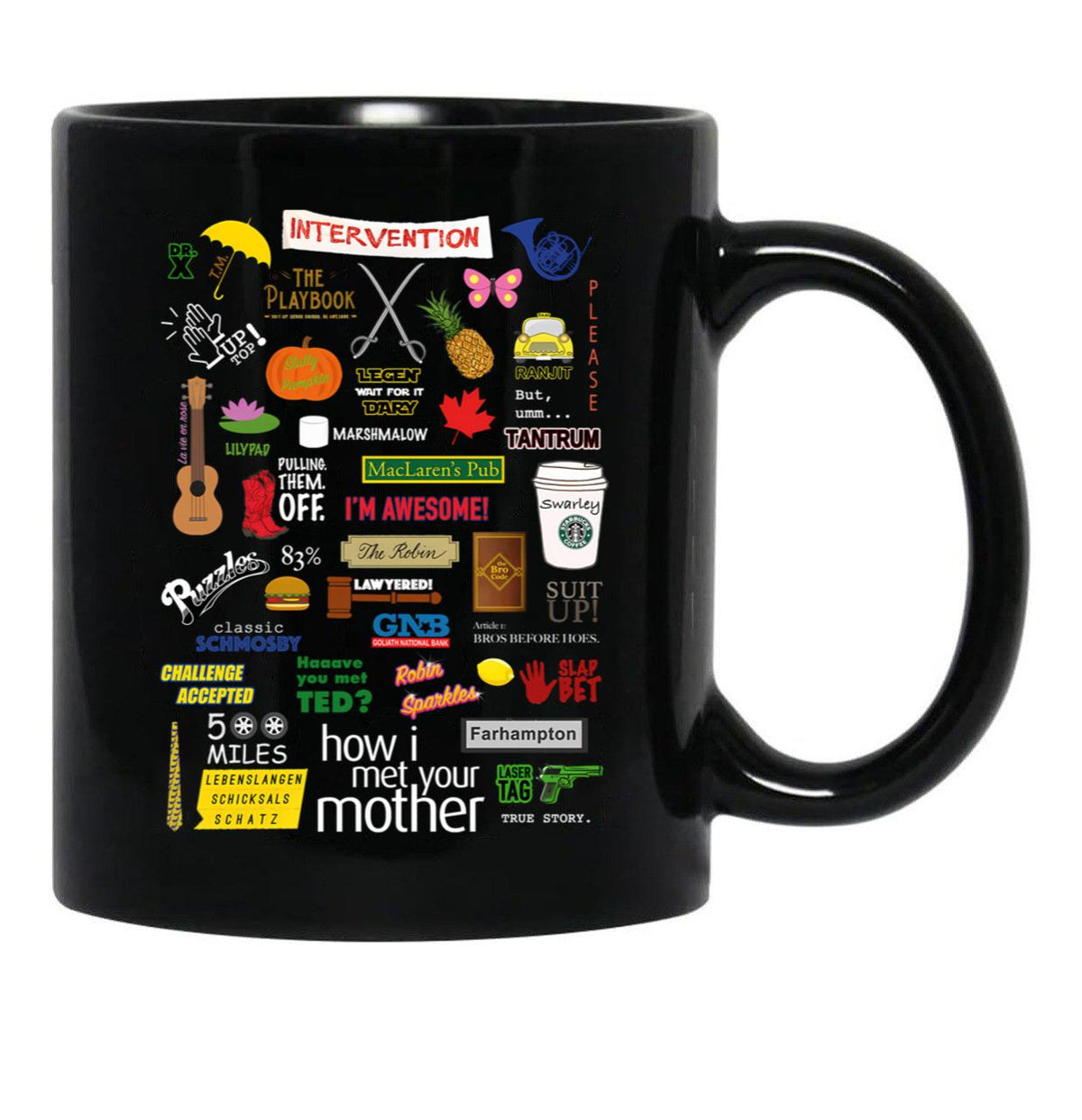 How I Met Your Mother Black Coffee Mug, Gift Coffee Mug - Black