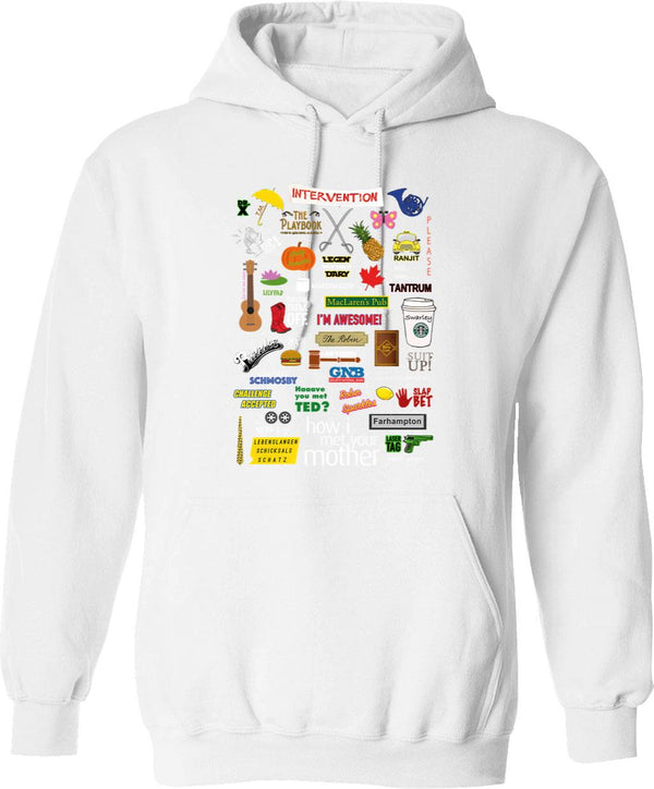 How I Met Your Mother Graphic Pullover Hoodie - White
