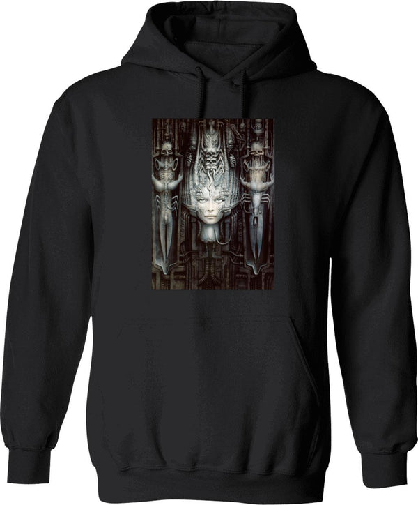 Hr Giger-Li-Painting Classic Graphic Pullover Hoodie - Black