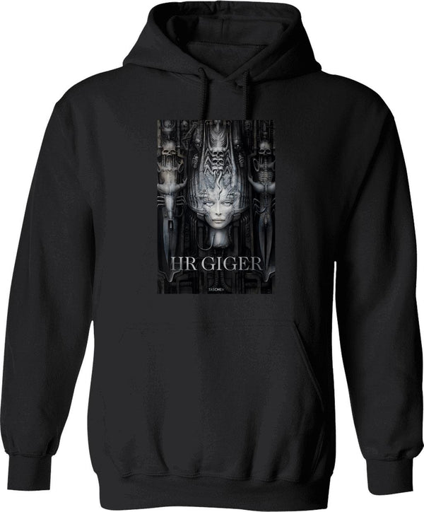 Hr Giger Graphic Pullover Hoodie - Black