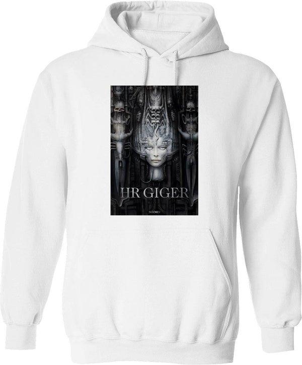 Hr Giger Graphic Pullover Hoodie - White