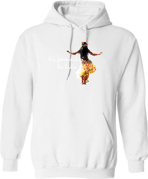 Hugz Cactus Hoodie - Retro Graphic Pullover Hoodie for Men & Women - White