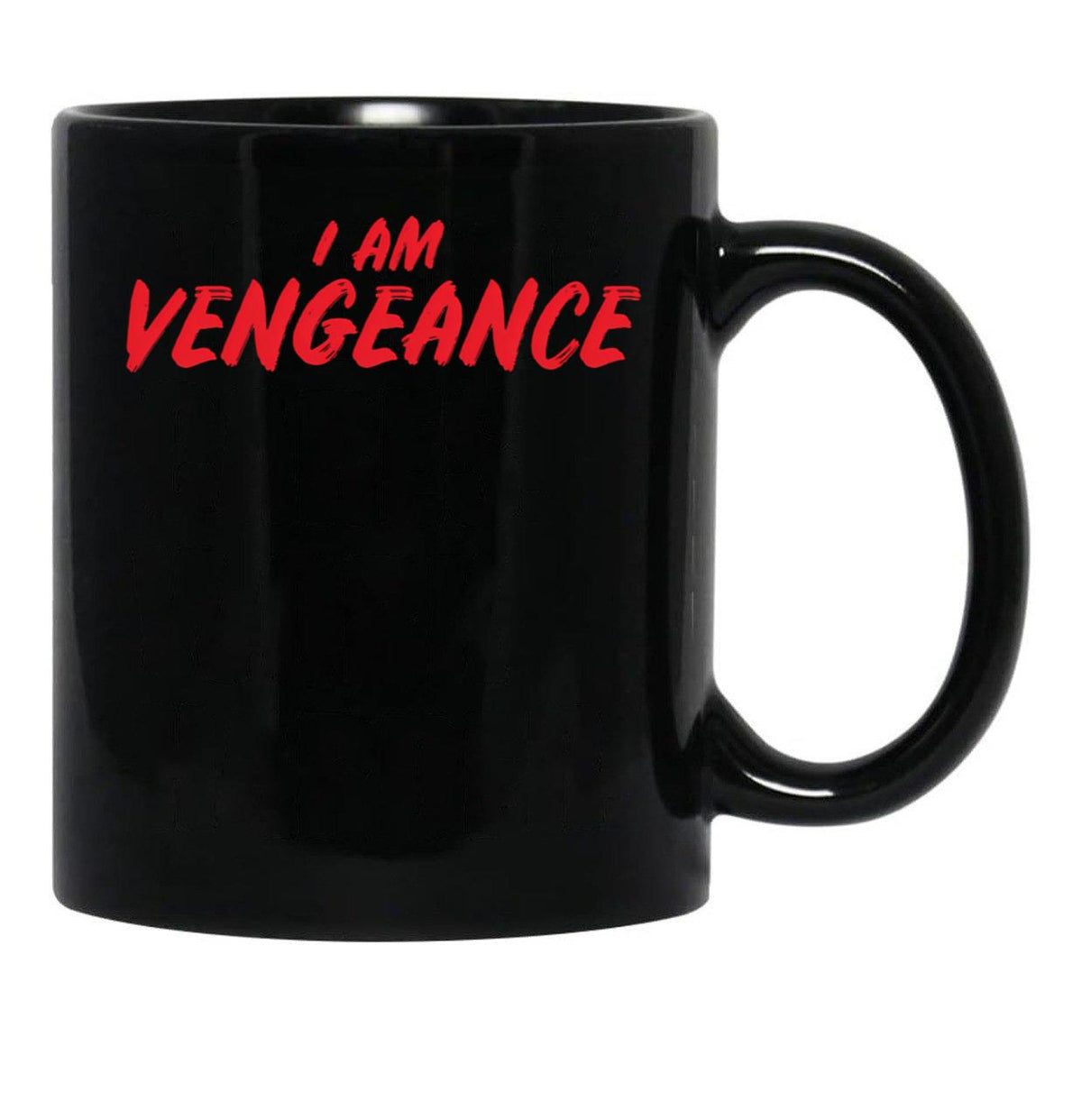 I Am Vengeance Black Coffee Mug, Gift Coffee Mug - Black