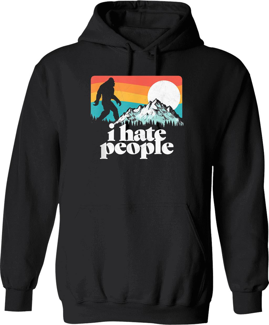 I Hate Mondays Hoodie - Retro Graphic Pullover Hoodie for Men & Women - Black