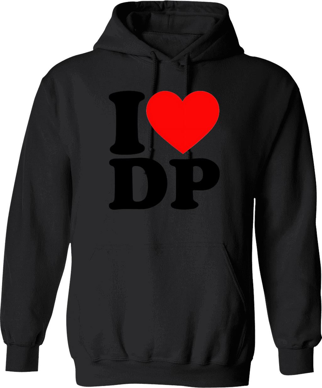I Love Cheating Design Hoodie - Retro Graphic Pullover Hoodie for Men & Women - Black