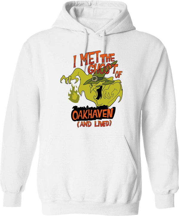 I Met The Ghost of Oakhaven and Lived Graphic Pullover Hoodie - White