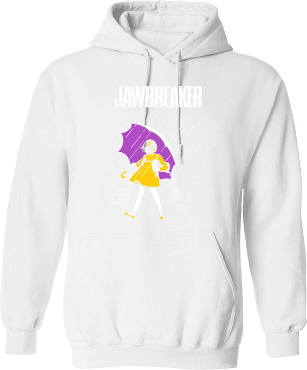 Jawbreaker Hoodie - Retro Graphic Pullover Hoodie for Men & Women - White
