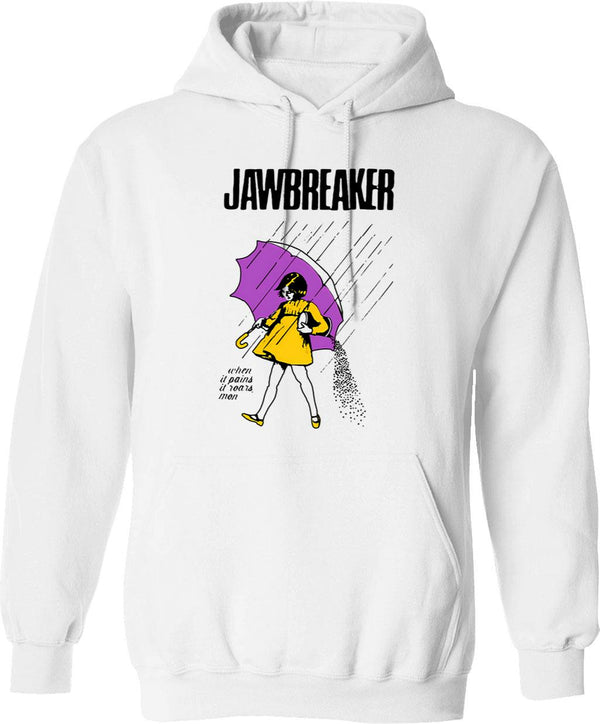 Jawbreaker ( Black ) Hoodie - Retro Graphic Pullover Hoodie for Men & Women - White