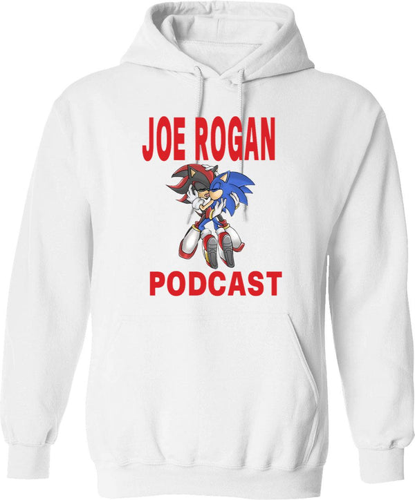 Joe Rogan Podcast Sonic Graphic Pullover Hoodie - White