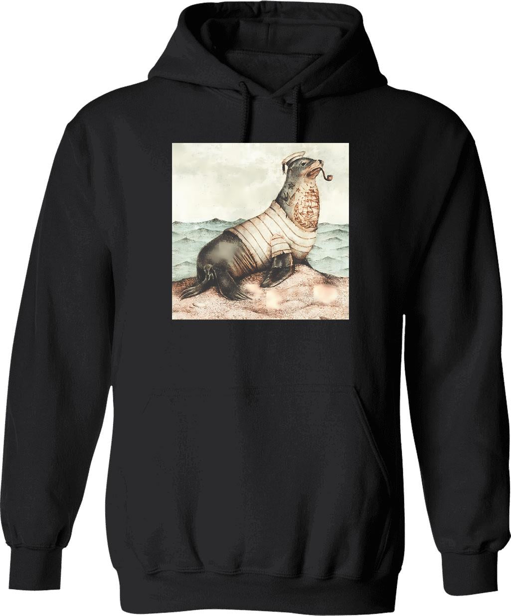 Kayaking Gets Me Wet Hoodie - Retro Graphic Pullover Hoodie for Men & Women - Black