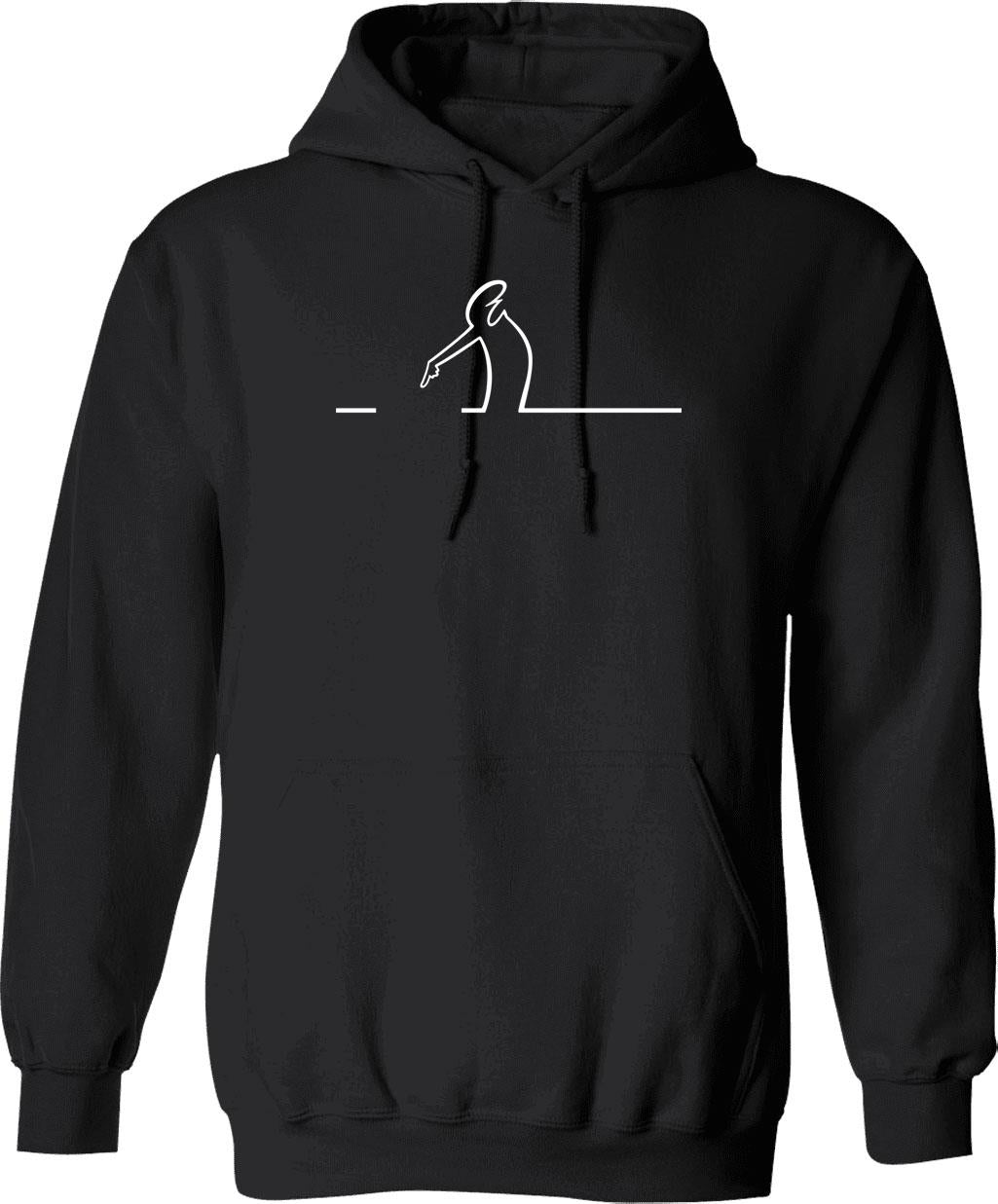 La Linea Hoodie - Retro Graphic Pullover Hoodie for Men & Women - Black
