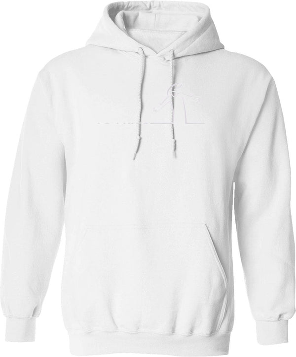 La Linea (1) Hoodie - Retro Graphic Pullover Hoodie for Men & Women - White