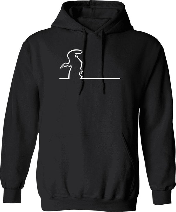 La Linea (2) Hoodie - Retro Graphic Pullover Hoodie for Men & Women - Black