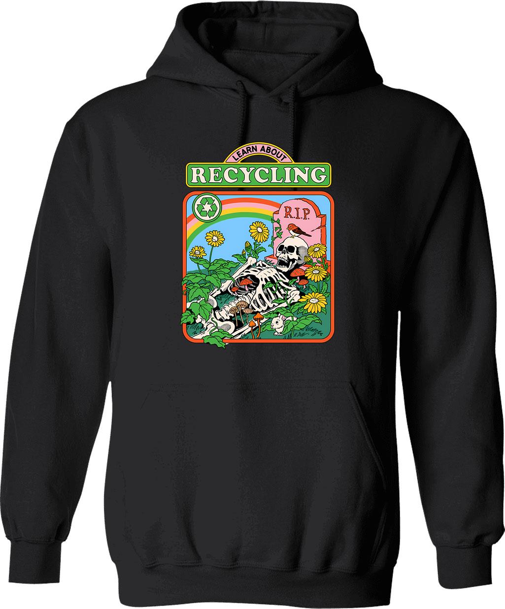 Learn About Evolution Hoodie - Retro Graphic Pullover Hoodie for Men & Women - Black