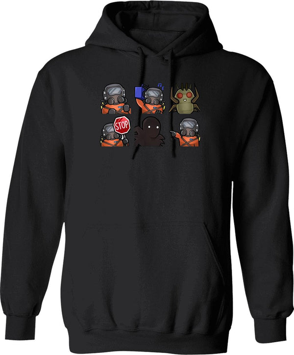 Lethal Company Funny Cute Graphic Pullover Hoodie - Black