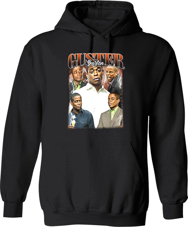 Limited Burton Guster Psych Vintage Hoodie Gift for Woman and Man Graphic Pullover Hoodie - Black