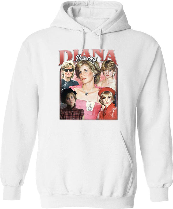 Limited Princess Diana Vintage Hoodie Gift for Woman and Man Graphic Pullover Hoodie - White