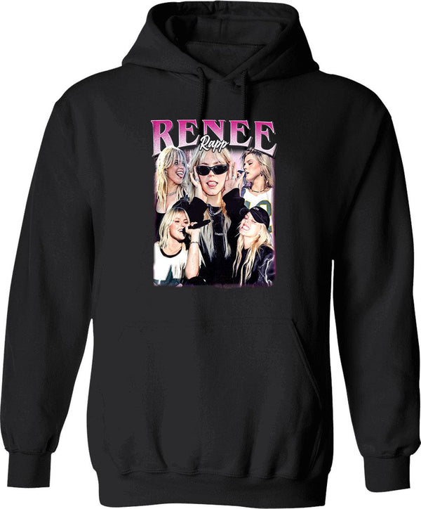 Limited Renee Rapp Vintage Hoodie Gift for Woman anda Man Graphic Pullover Hoodie - Black