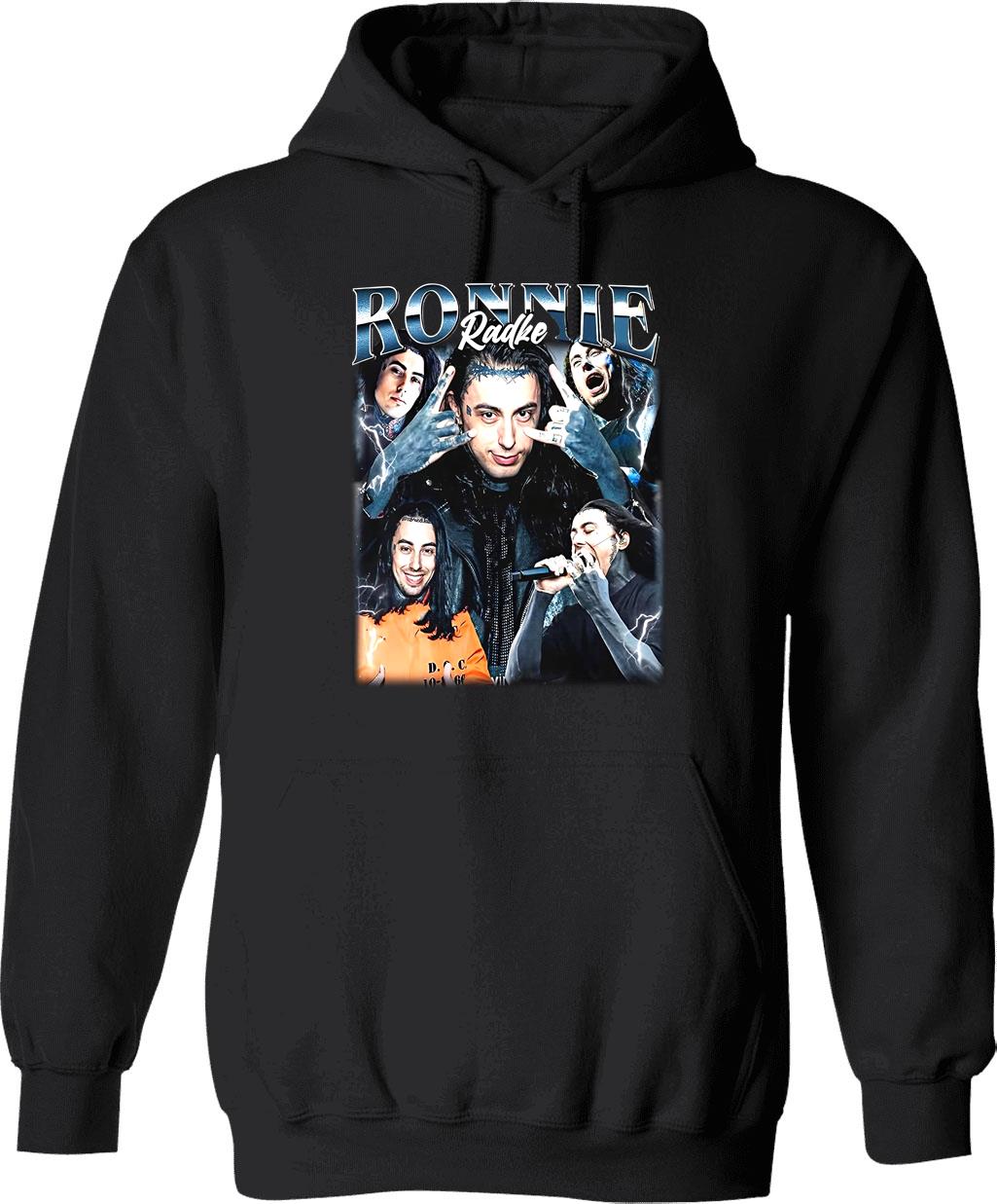 Limited Ronnie Radke Vintage Hoodie Gift for Woman and Man Graphic Pullover Hoodie - Black