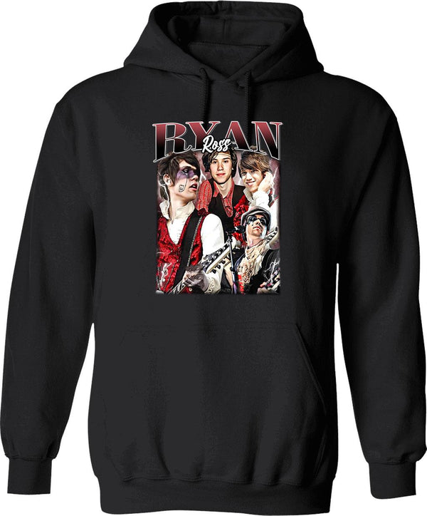 Limited Ryan Ross Vintage Hoodie Gift for Woman and Man Graphic Pullover Hoodie - Black