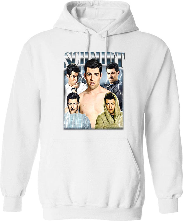 Limited Schmidt New Girl Vintage Hoodie Gift for Woman and Man Graphic Pullover Hoodie - White