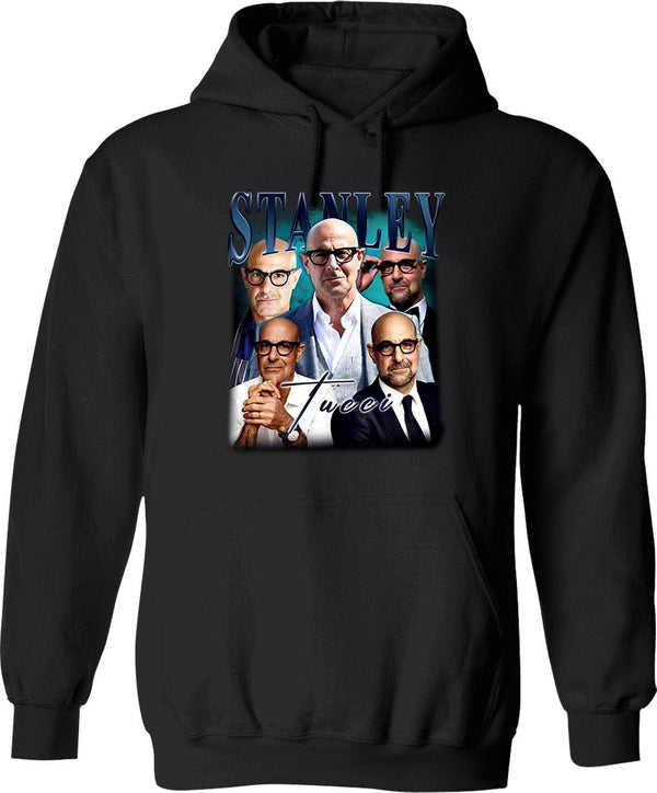 Limited Stanley Tucci Vintage Hoodie Gift for Woman and Man Graphic Pullover Hoodie - Black
