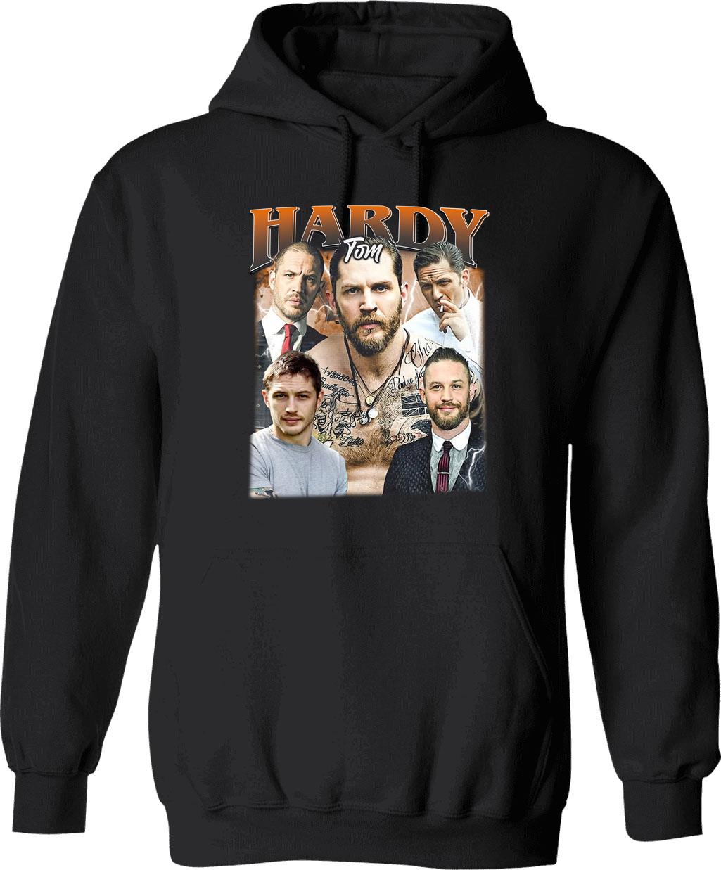 Limited Tom Hardy Vintage Hoodie Gift for Woman and Man Graphic Pullover Hoodie - Black