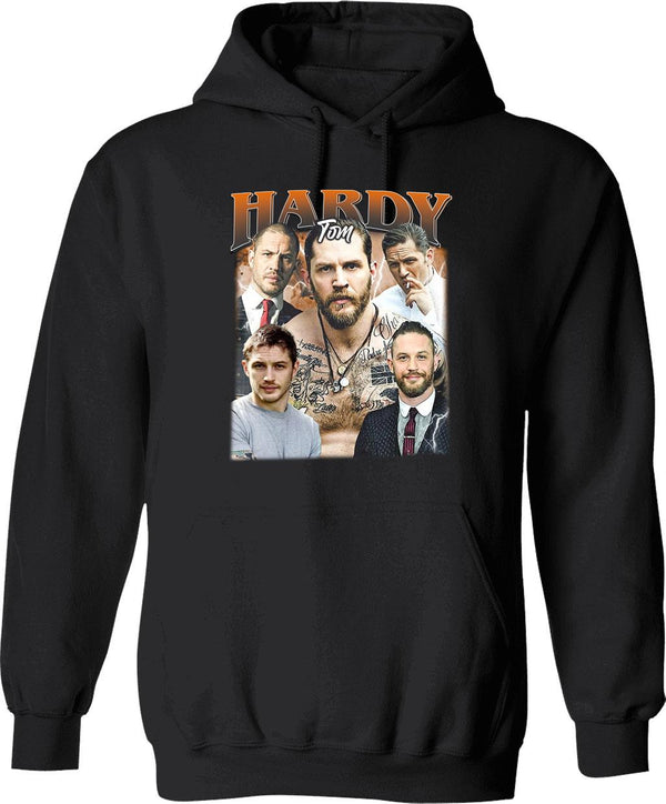 Limited Tom Hardy Vintage Hoodie Gift for Woman and Man Graphic Pullover Hoodie - Black