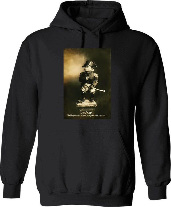 Little Miss Scientist Hoodie - Retro Graphic Pullover Hoodie for Men & Women - Black